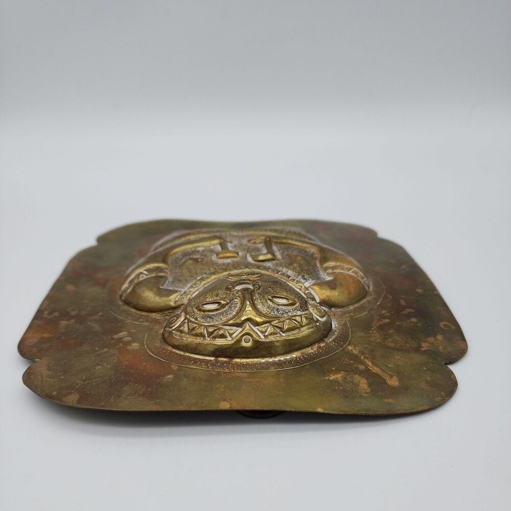 Quimbaya Brass Wall Hanging with Fish Mark & Qimbaya Stamped on the back - Picture 8 of 13